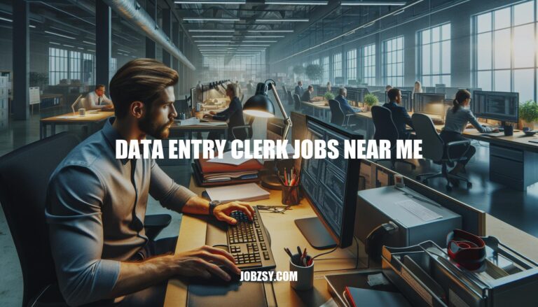 Finding Data Entry Clerk Jobs Near Me